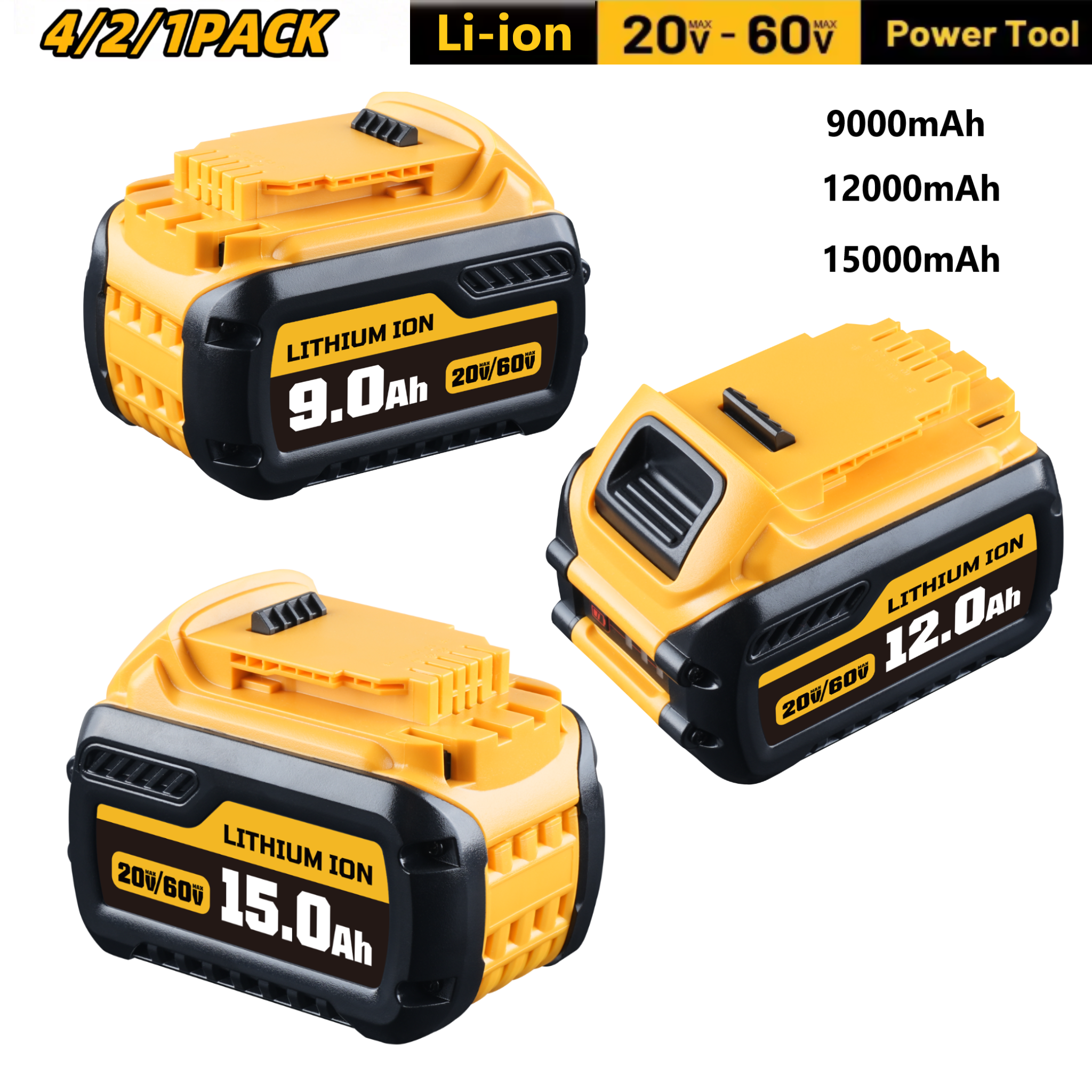 Power Tools Dewalt - 9/12/15Ah DCB609 20v 60v Max Lithium-ion