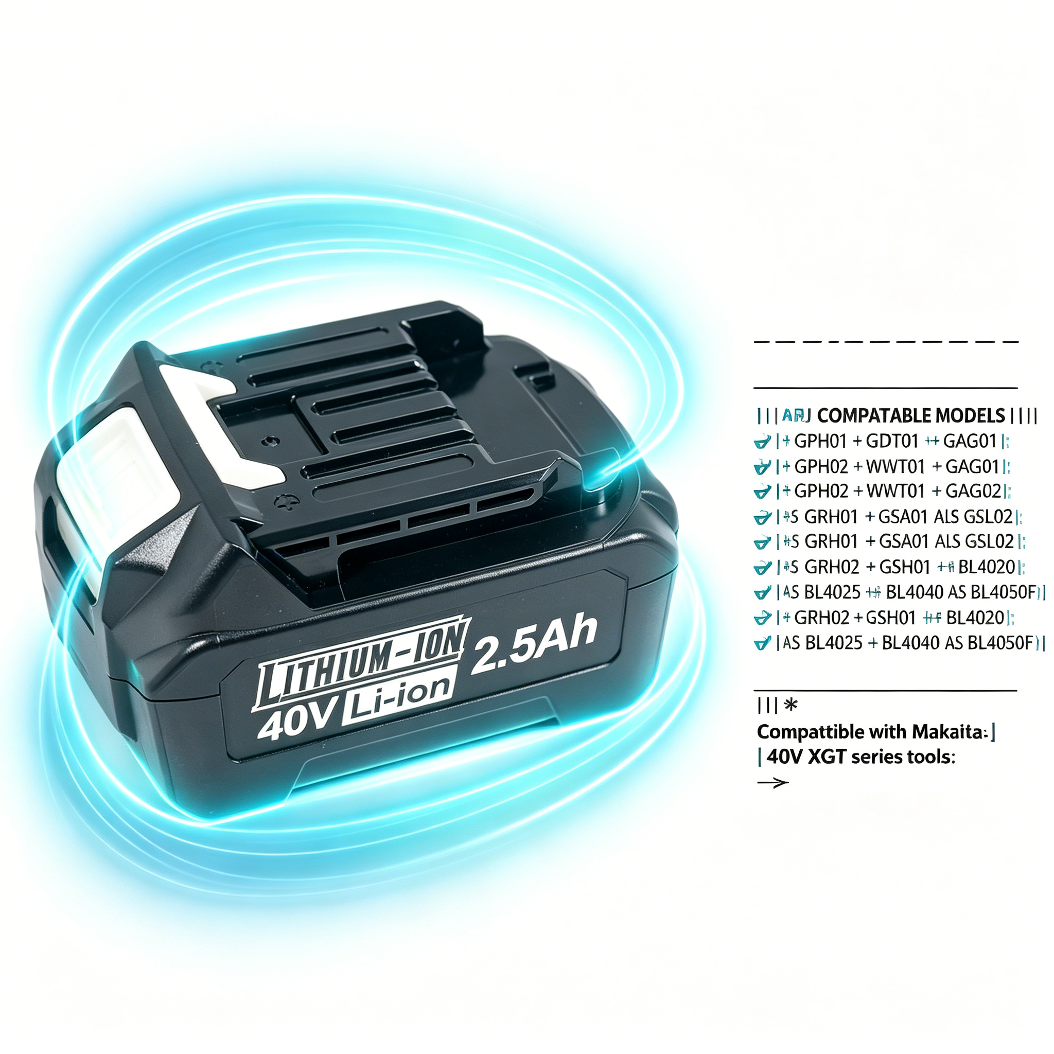 For Makita 40V XGT 2500mah 186 - Makita Power Tools Xgt 评论和价格