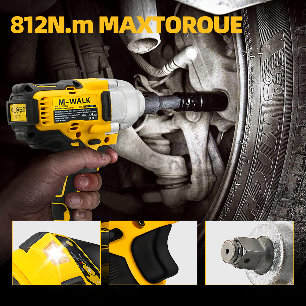 Brushless Impact Wrench 812N.m - Power Tools Dewalt 评论和价格