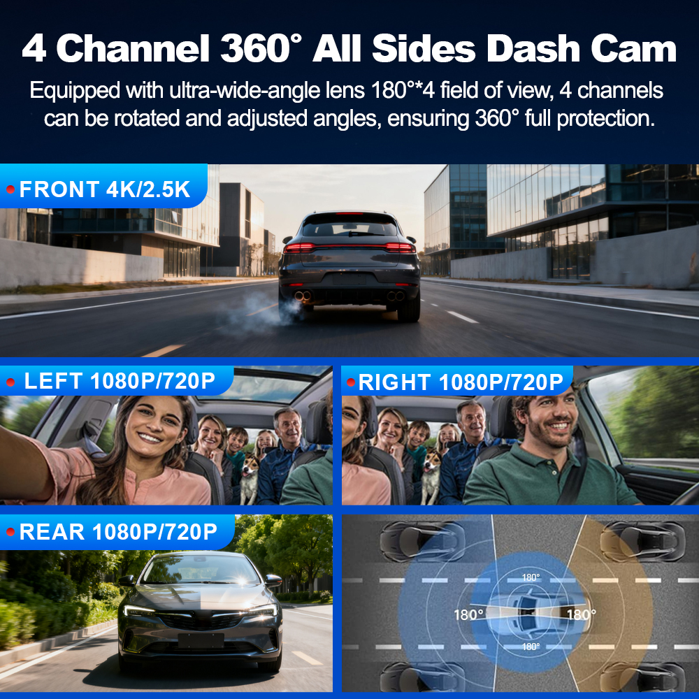 BEPOCAM 4CH 4K Dash Camera for - Power Tools Germany 评论和价格