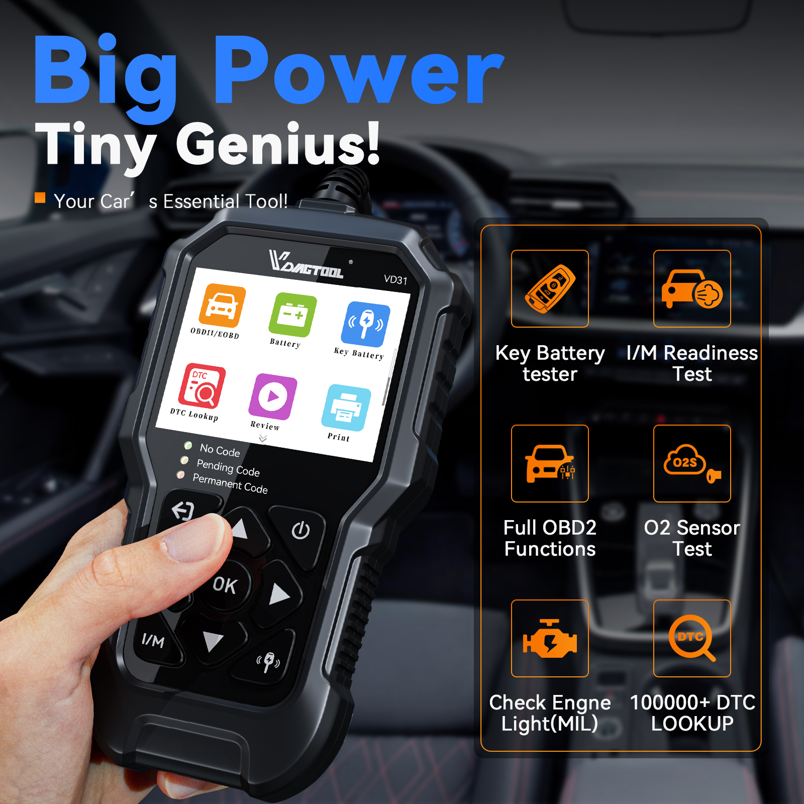 VDIAGTOOL VD31 Powerful 3-in-1 - Health Power Tools 评论和价格