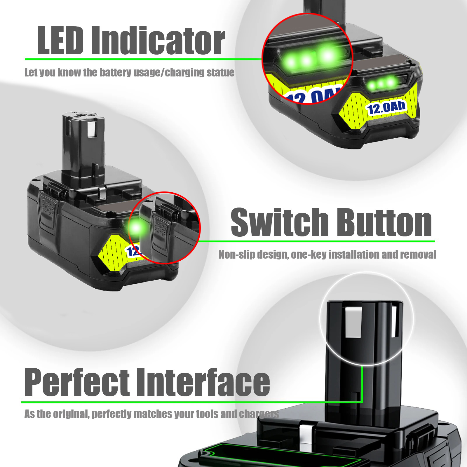 For RYOBI 18V P108 Battery One - Power Tools Ryobi 评论和价格