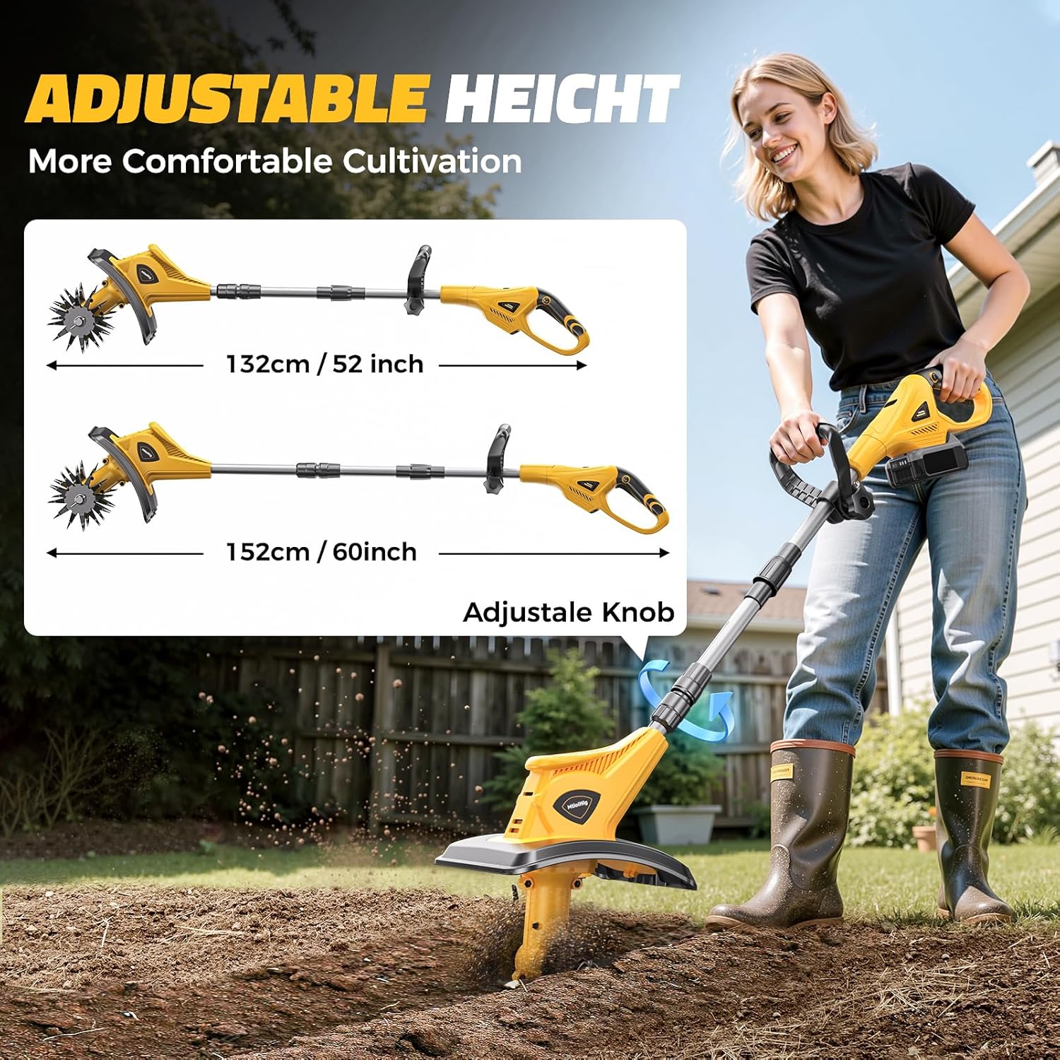 Cordless Tiller Cultivator Com - Power Tools Safety 评论和价格