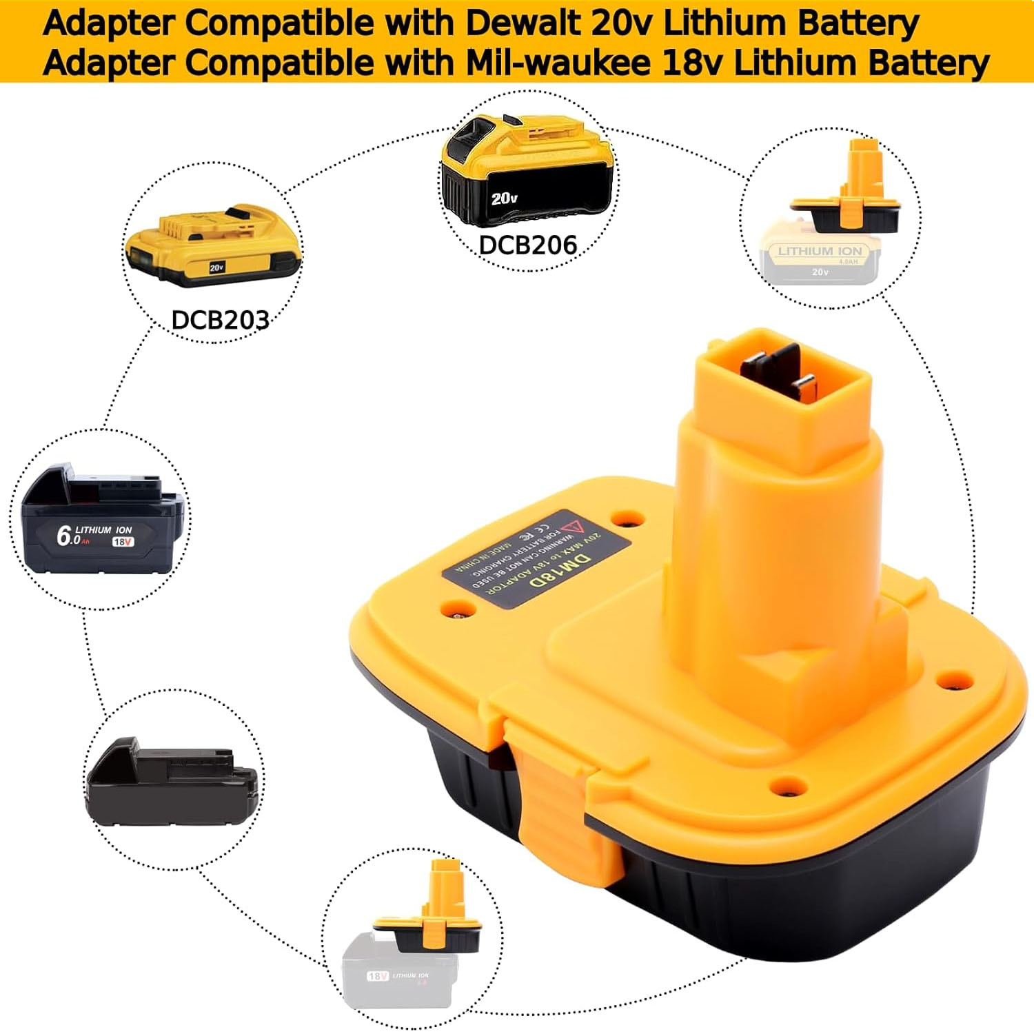 DM18D Battery Adapter with USB - Power Tools Dewalt 评论和价格