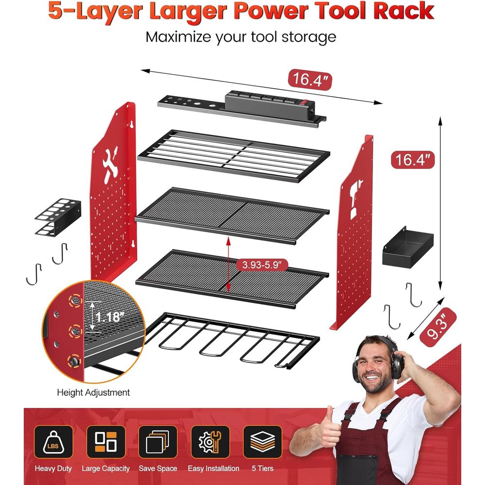 Power Tool Organizer Wall Moun - Power Tools Station 评论和价格